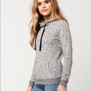 Tilly’s heather grey cowl neck sweater hoodie